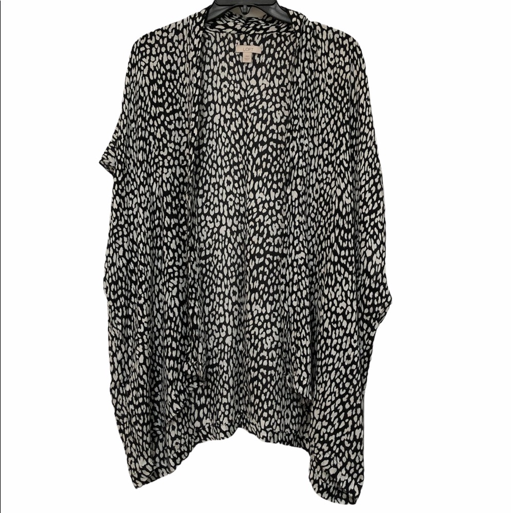 NWOT LOFT Animal Print Short Sleeve Cardigan
